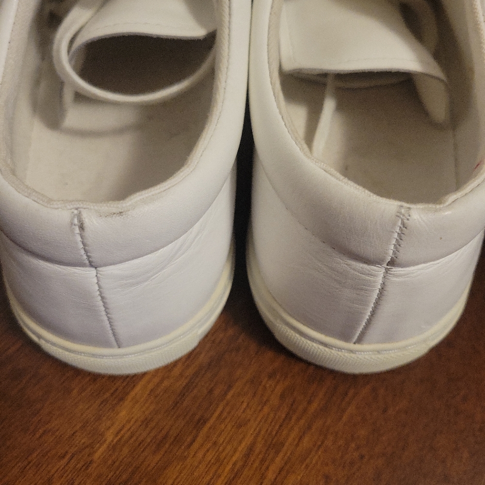 Sandro Men's White Leather Sneaker Size 43 (10) - Picture 5 of 7